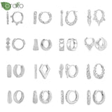 925 Silver Heart Earring Hoop 10/15/25mm Small Hoop Earrings Party Jewelry