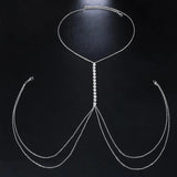 Kpop Rhinestone Multilayer Body Chain Stainless Steel Jewelry For Women