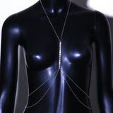 Kpop Rhinestone Multilayer Body Chain Stainless Steel Jewelry For Women