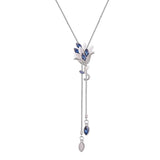 Flower Tassel Long Necklace Women Pendant Dress Accessories
