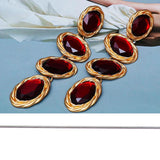 Colorful Rhinestone Long Drop Earrings Clear Crystal Jewelry
