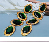 Colorful Rhinestone Long Drop Earrings Clear Crystal Jewelry