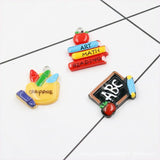 10pcs Blackboard Book Pen Resin Charms Earring DIY Jewelry
