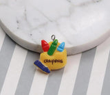 10pcs Blackboard Book Pen Resin Charms Earring DIY Jewelry