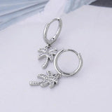925 Silver Hollow Heart Hoop Earrings Asymmetrical Design for Women
