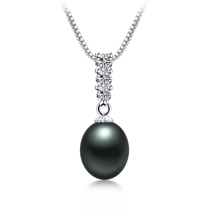 925 Silver Zircon Women's Pendant & Pearl Jewelry