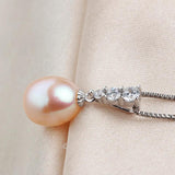 925 Silver Zircon Women's Pendant & Pearl Jewelry