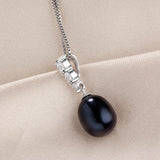 925 Silver Zircon Women's Pendant & Pearl Jewelry