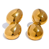 Stainless Steel Geometric Stud Earrings for Women