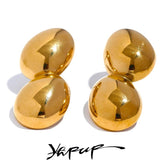 Stainless Steel Geometric Stud Earrings for Women
