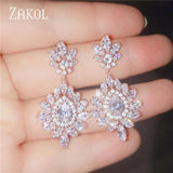 Shinny Crystal Leaf Drop Earrings for Women