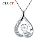 925 Silver Water Drop Pearl Pendant Mounting