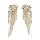 Crystal Vintage Za Style Dangle Tassel Earrings
