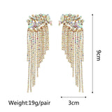 Crystal Vintage Za Style Dangle Tassel Earrings