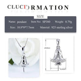 Real Silver 925 Christmas Bell Charms Pendant Gift for Women