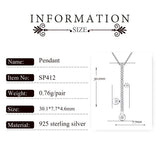 925 Silver Pearl Pendant Mounting with Zircon for Women