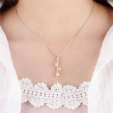 925 Silver Pearl Pendant Mounting with Zircon for Women