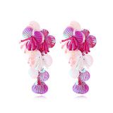 Vintage Sequin Drop Dangle Earrings Women Party Jewelry