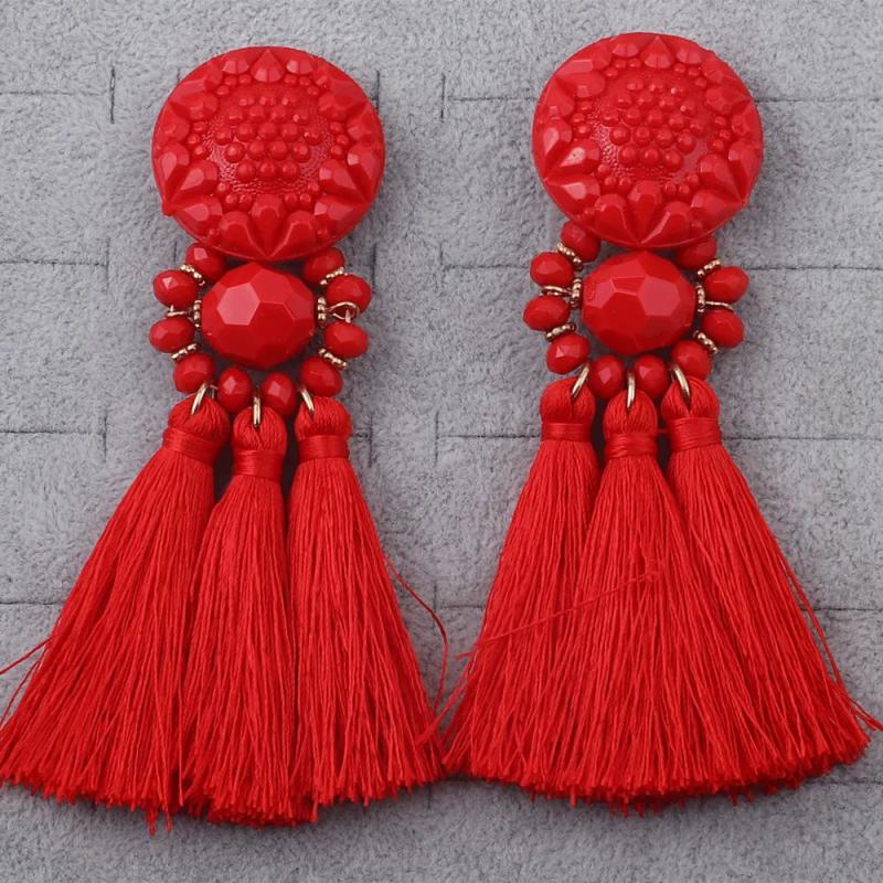 Bohemian Tassel Earrings for Women Ethnic Fringe Drop Jewelry