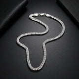 925 Sterling Silver 6MM Solid Chain Necklace for Men Women Wedding Jewelry