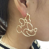 Alloy Micky Minie Stud Earrings Girls Jewelry Cartoon Statement Earings