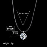 1ct Moissanite Diamond S925 Sterling Silver Clavicle Chain Necklace