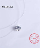 1ct Moissanite Diamond S925 Sterling Silver Clavicle Chain Necklace