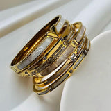 Zircon Inlaid Bracelets - Silver Stainless Steel Waterproof Jewelry
