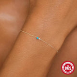 Colorful Gemstone Diamond Bracelet 925 Silver Women's Birthday Bangles
