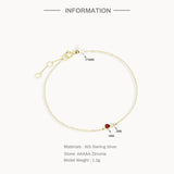 Colorful Gemstone Diamond Bracelet 925 Silver Women's Birthday Bangles