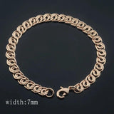 585 Rose Curb/Weaving Bracelets Chains Jewelry 18cm-23cm