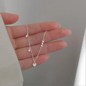 925 Sterling Silver Love Heart Bracelet Zircon Chain Dainty Heart Jewelry