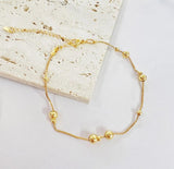 925 Silver Bead Feet Chain for Women Ankle Fine Jewelry