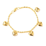 Heart Pendant Bracelet for Women Girls