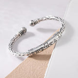 Silver Vintage Cuff Bracelet Bangles Unisex Jewelry
