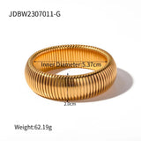 Chunky Snake Chain Cuff Bracelet 18k Plated Wide Bangle