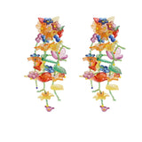 Colorful Beaded Tassel Drop Earrings for Women - Statement Jewelry
