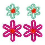 Colorful Beaded Tassel Drop Earrings for Women - Statement Jewelry