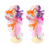 Colorful Beaded Tassel Drop Earrings for Women - Statement Jewelry