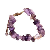Amethyst Freshwater Pearls Bracelet Chakra Healing Gift