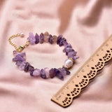 Amethyst Freshwater Pearls Bracelet Chakra Healing Gift