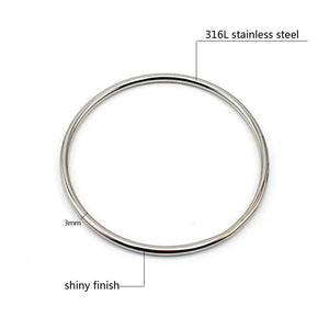 Stainless Steel Silver Circle Bracelet for Women