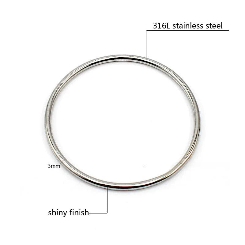 Stainless Steel Silver Circle Bracelet for Women