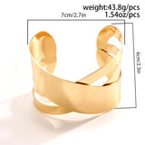 Punk Metal Cross Adjustable Bracelet Bangle for Women