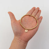 Letter Bracelet Women Zirconia Bead Bracelet 4mm Width Jewelry Gift