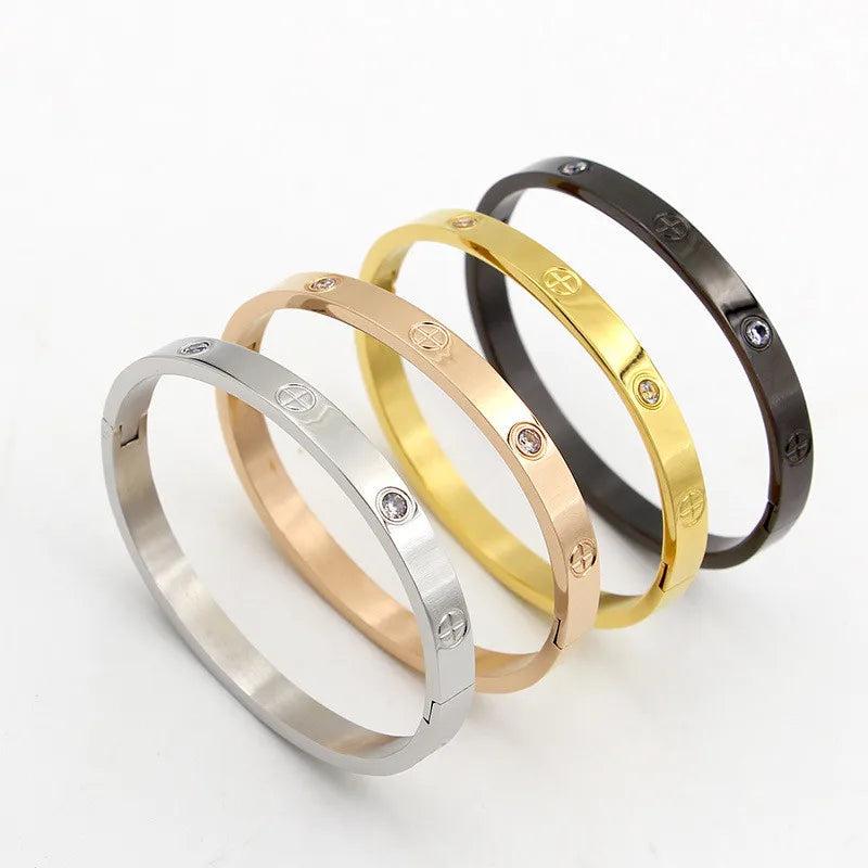 Stainless Steel Cross Screw Bracelets for Couple