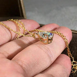 14K Water Drop Lab Diamond Chocker Necklace Wedding Pendants Necklace For Women