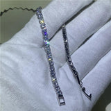 4mm 5mm D Pass Diamond Tester Round Cut 925 Silver Moissanite Tennis Bracelet