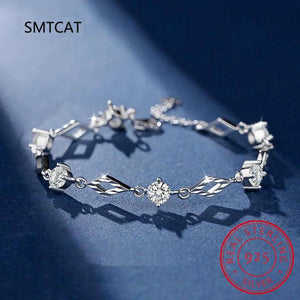 Moissanite Tennis Bracelet Women Lab Diamond Engagement