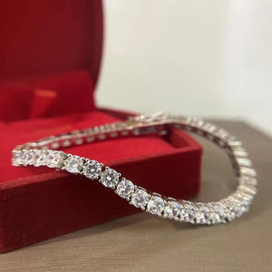 4mm Moissanite Tennis Bracelet 925 Silver Plated Diamond Jewelry